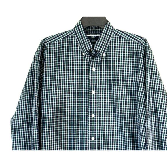 Ralph Lauren Golf Men's Lofting Button Down Up Shirt Long Sleeve Plaid Size Med - Picture 3 of 6